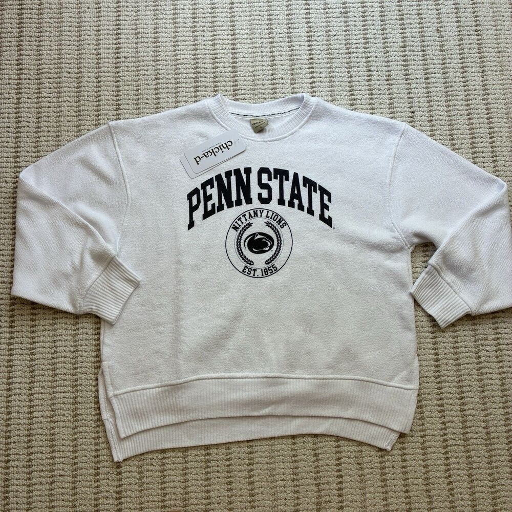 NWT Chicka-d Women's Penn State Nittany Lions Sweatshirt Pullover White Size S